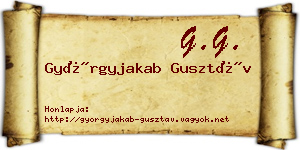 Györgyjakab Gusztáv névjegykártya